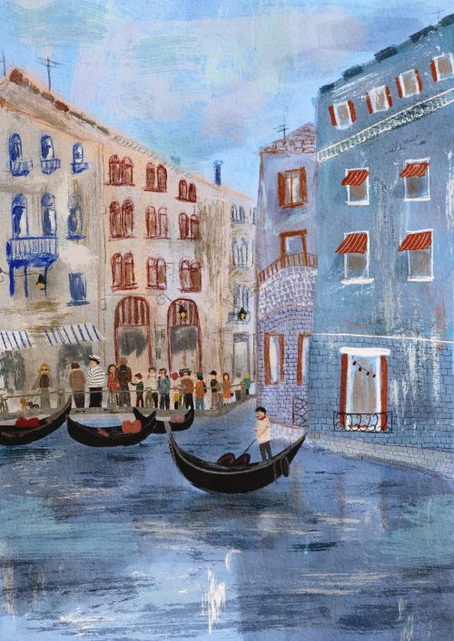 Venice with tourists