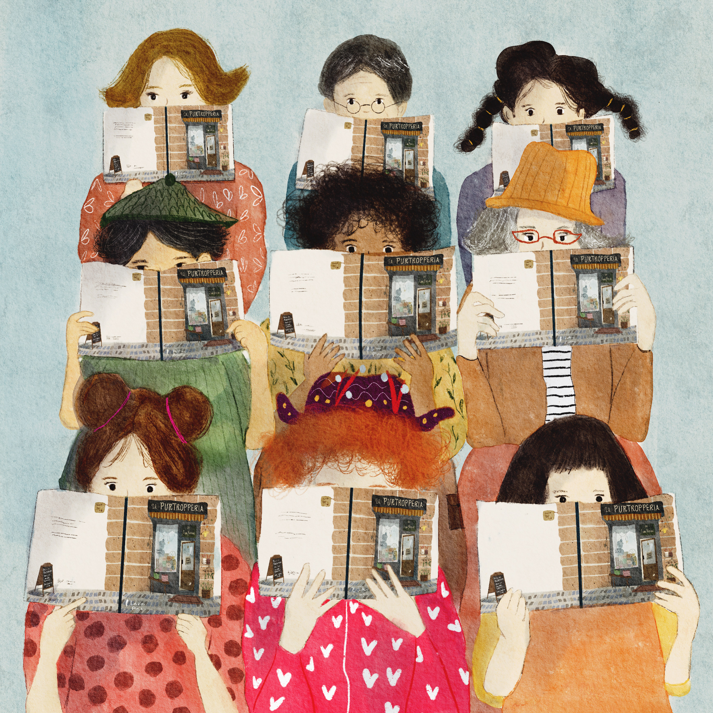 Illustrazione di Ann Nadine per un albo illustrato